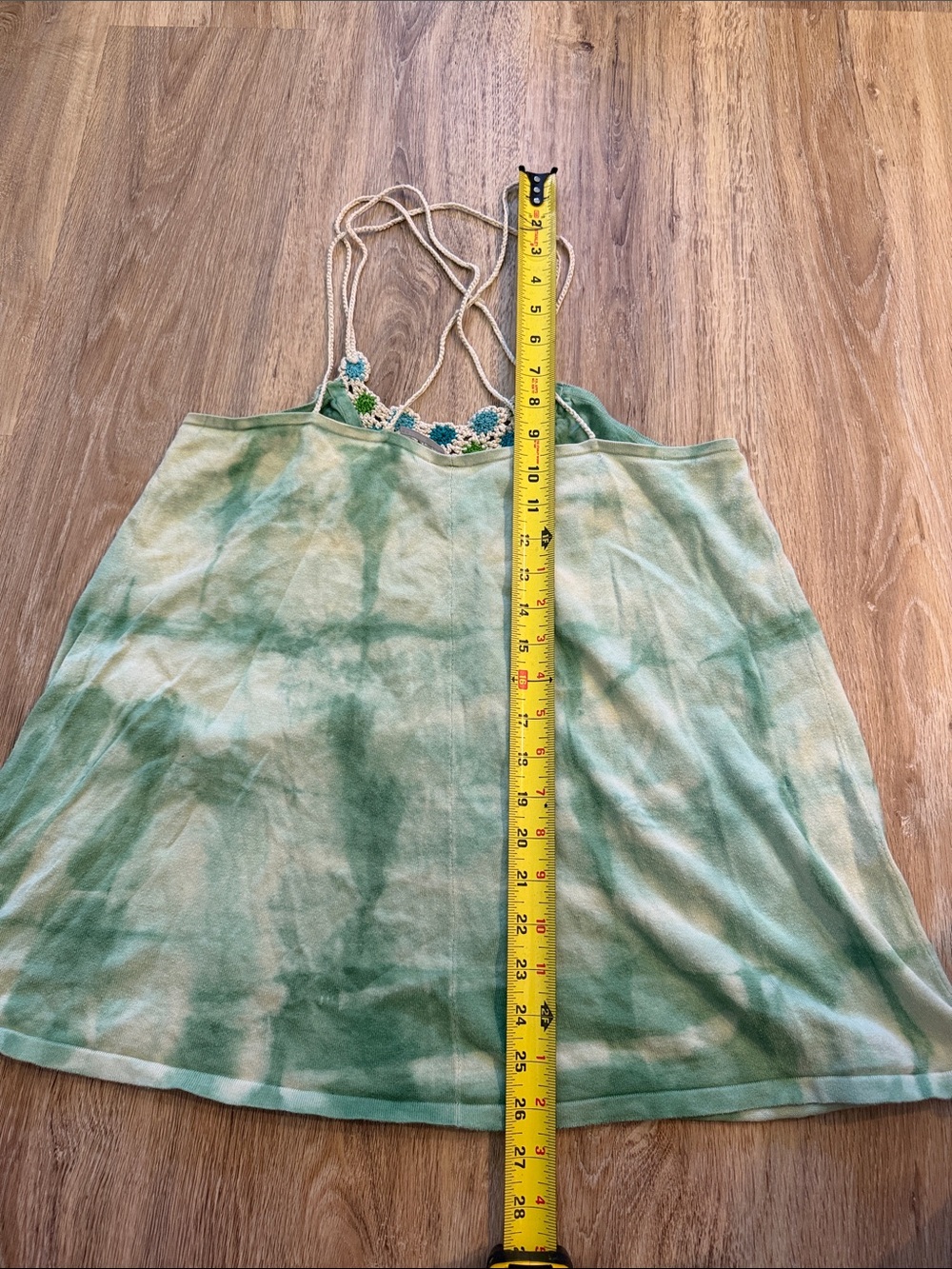 Free People Green Tie-Dye Crochet Halter Tank Top - Picture 8 of 9